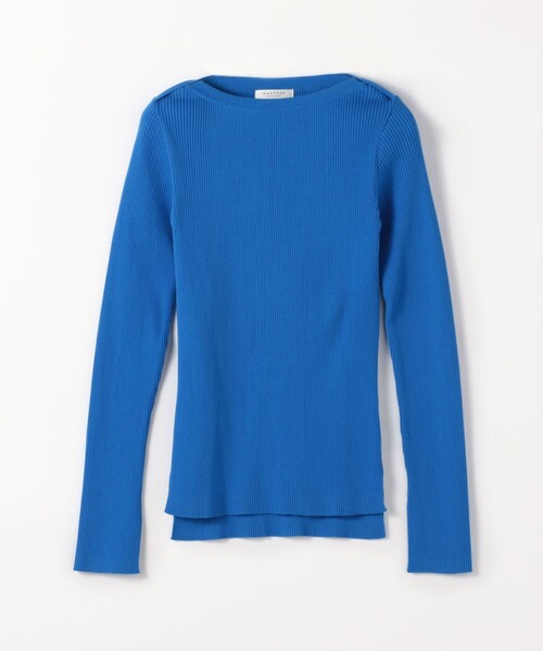 TOMORROWLAND (トゥモローランド)の「コットンリブ ボートネックプルオーバー(ニット/セーター・レディース・ライトブルー/ネイビー/ライトピンク/ライトベージュ/ブルー系その他4・S)」の1枚目の写真