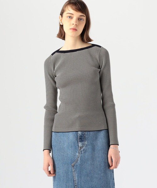 TOMORROWLAND (トゥモローランド)の「コットンリブ ボートネックプルオーバー(ニット/セーター・レディース・ライトブルー/ネイビー/ライトピンク/ライトベージュ/ブルー系その他4・S)」の14枚目の写真