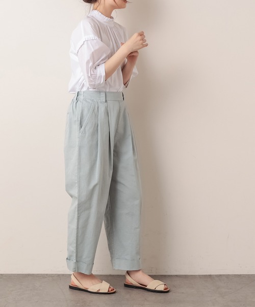 PUAL CE CIN（ピュアルセシン）の「【Du noir・WEB限定】2WAYフリルブラウス（シャツ/ブラウス・レディース・ホワイト/ブルー/ブラック・FREE）」の11枚目の写真