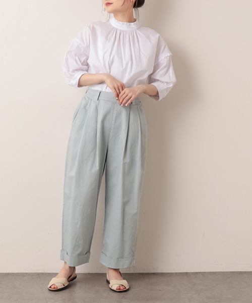 PUAL CE CIN（ピュアルセシン）の「【Du noir・WEB限定】2WAYフリルブラウス（シャツ/ブラウス・レディース・ホワイト/ブルー/ブラック・FREE）」の9枚目の写真