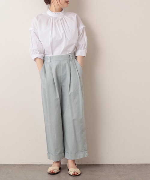 PUAL CE CIN（ピュアルセシン）の「【Du noir・WEB限定】2WAYフリルブラウス（シャツ/ブラウス・レディース・ホワイト/ブルー/ブラック・FREE）」の10枚目の写真