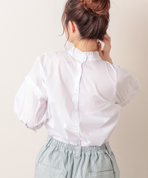 PUAL CE CIN（ピュアルセシン）の「【Du noir・WEB限定】2WAYフリルブラウス（シャツ/ブラウス・レディース・ホワイト/ブルー/ブラック・FREE）」の8枚目の写真