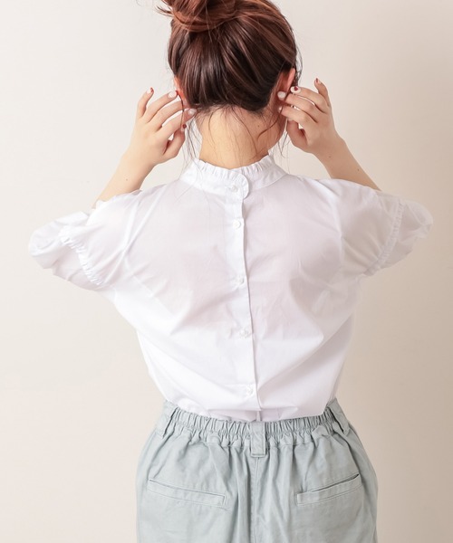 PUAL CE CIN（ピュアルセシン）の「【Du noir・WEB限定】2WAYフリルブラウス（シャツ/ブラウス・レディース・ホワイト/ブルー/ブラック・FREE）」の7枚目の写真