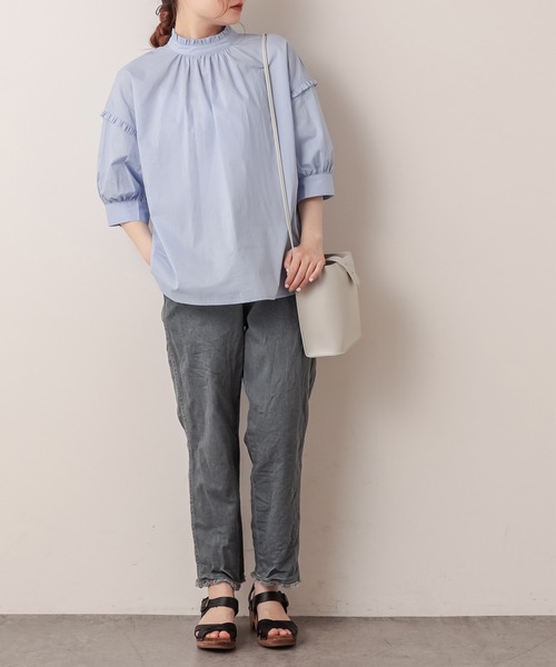 PUAL CE CIN（ピュアルセシン）の「【Du noir・WEB限定】2WAYフリルブラウス（シャツ/ブラウス・レディース・ホワイト/ブルー/ブラック・FREE）」の20枚目の写真