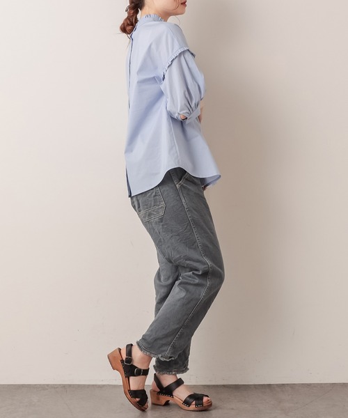 PUAL CE CIN（ピュアルセシン）の「【Du noir・WEB限定】2WAYフリルブラウス（シャツ/ブラウス・レディース・ホワイト/ブルー/ブラック・FREE）」の21枚目の写真