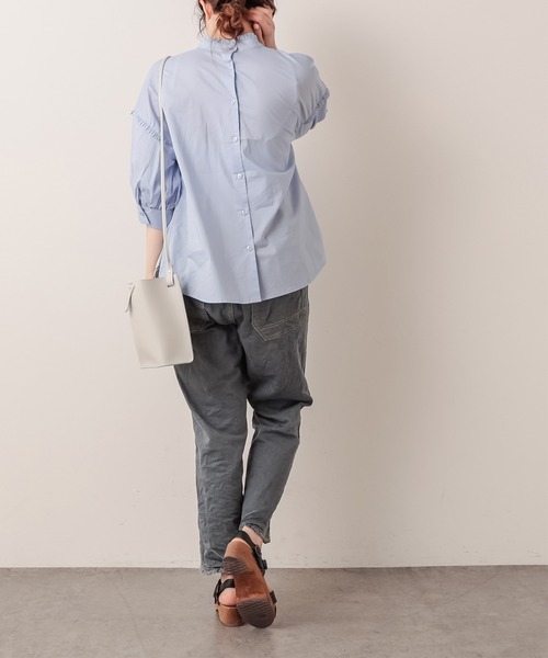 PUAL CE CIN（ピュアルセシン）の「【Du noir・WEB限定】2WAYフリルブラウス（シャツ/ブラウス・レディース・ホワイト/ブルー/ブラック・FREE）」の22枚目の写真