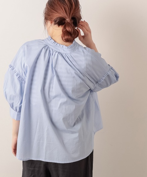 PUAL CE CIN（ピュアルセシン）の「【Du noir・WEB限定】2WAYフリルブラウス（シャツ/ブラウス・レディース・ホワイト/ブルー/ブラック・FREE）」の19枚目の写真