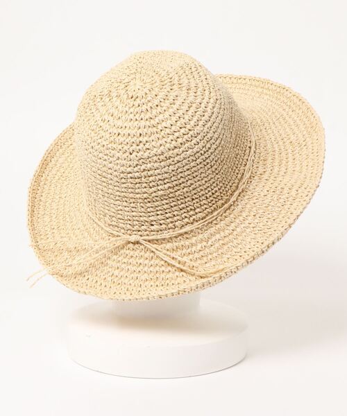 natural couture（ナチュラルクチュール）の「こま編みハット（ハット・レディース・ベージュ/アイボリー・FREE）」の3枚目の写真