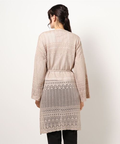 Cepica（セピカ）の「透かし柄ロングカーディガン（カーディガン/ボレロ・レディース・ベージュ・FREE）」の3枚目の写真