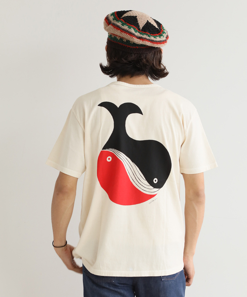 Cloveru（クローバル）の「【CLOVERU/クローバル】WHALE LOVE Tシャツ（Tシャツ/カットソー・メンズ・ナチュラル・X-LARGE/XX-LARGE）」の3枚目の写真