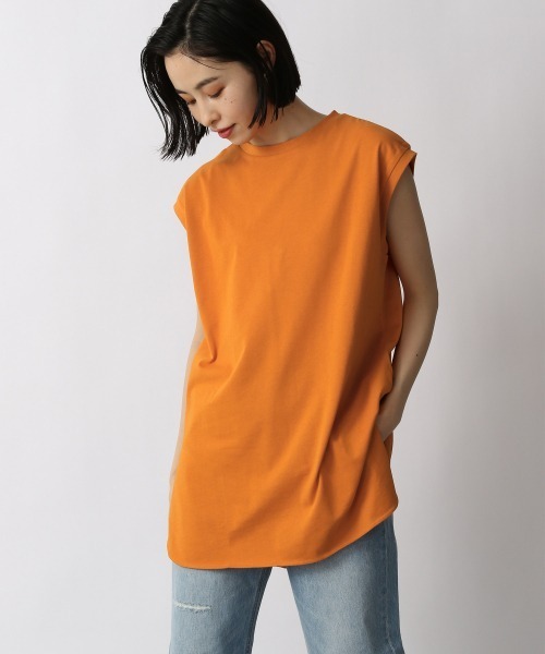 LOWRYS FARM（ローリーズファーム）の「ＢＡＳＩＣロングノースリーブ　948769（Tシャツ/カットソー・レディース・パープル/オレンジ/オフホワイト/チャコールグレー・FREE）」の4枚目の写真