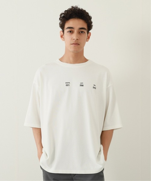 JOURNAL STANDARD relume（ジャーナルスタンダード　レリューム）の「【PALMER for relume】SLOUCHY P/O Tシャツ１（Tシャツ/カットソー・メンズ・ホワイト/ネイビー・M/L）」の2枚目の写真