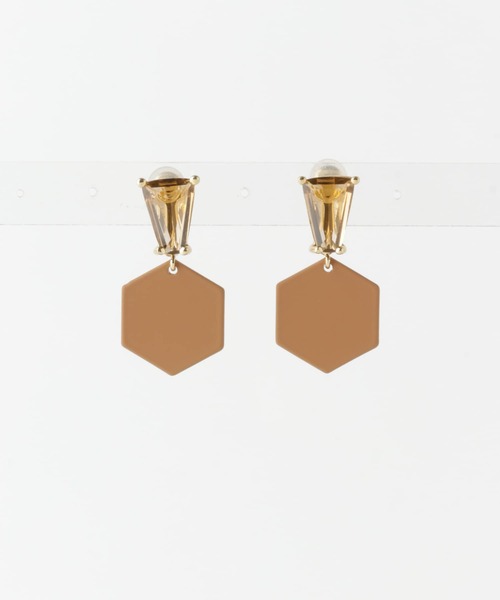 SMELLY(スメリー)の「マットカラーイヤリング(イヤリング・レディース・ブラウン/グリーン・-)」の7枚目の写真