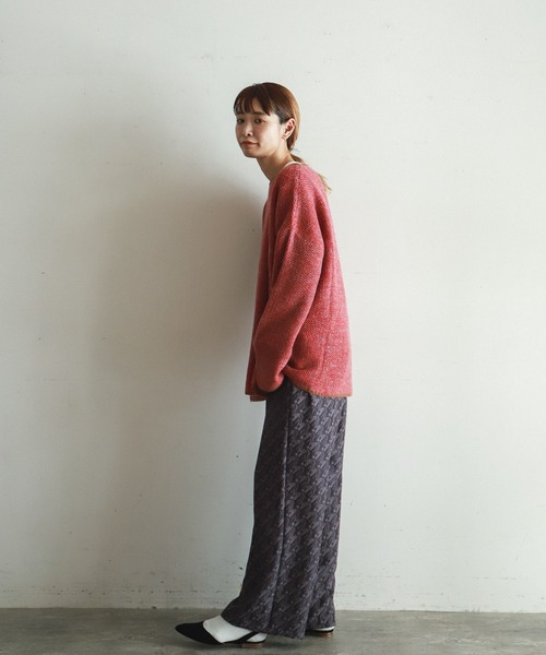 新品タグ付き☆フィルデフェール　ラムナイロンモヘヤ　ボートネックロングニット☆ 新品タグ付き☆フィルデフェールラムナイロンモヘヤボートネック