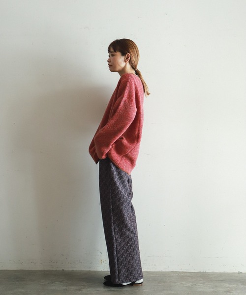 新品タグ付き☆フィルデフェール　ラムナイロンモヘヤ　ボートネックロングニット☆ FIL DE FER（フィルデフェール）の「ラムナイロンモヘヤ ボートネック