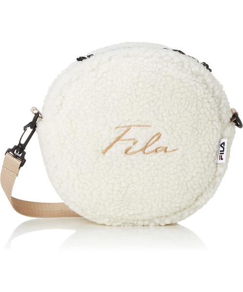 FILA(フィラ)の「【FILA/フィラ】筆記体刺繍 ボアフリース ラウンドショルダーバッグ(ショルダーバッグ・レディース・チャコールグレー/ベージュ/ブラウン/スモークピンク・FREE)」の3枚目の写真