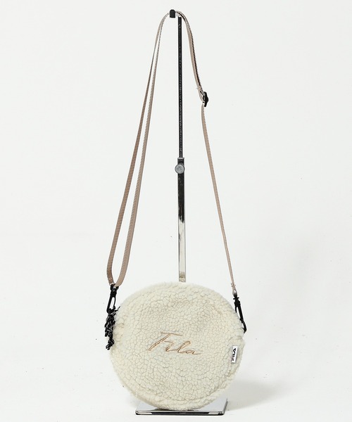 FILA(フィラ)の「【FILA/フィラ】筆記体刺繍 ボアフリース ラウンドショルダーバッグ(ショルダーバッグ・レディース・チャコールグレー/ベージュ/ブラウン/スモークピンク・FREE)」の14枚目の写真