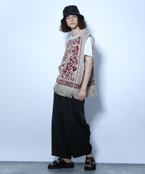 HARE(ハレ)の「ツイルワイドテーパードパンツ(HARE)(その他パンツ・メンズ・ブラック/ベージュ/グレー・SMALL/MEDIUM)」の4枚目の写真