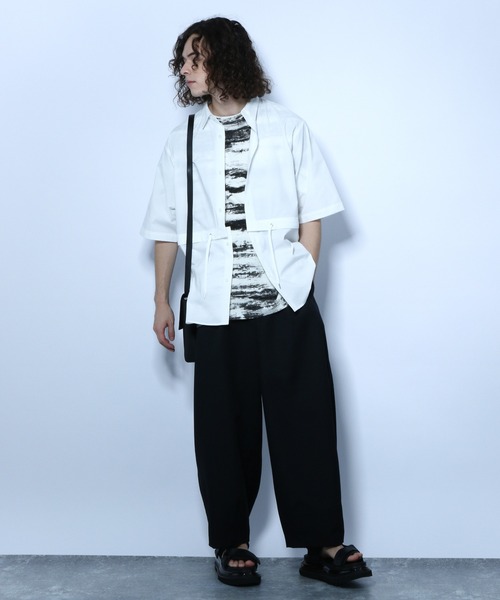 HARE(ハレ)の「ツイルワイドテーパードパンツ(HARE)(その他パンツ・メンズ・ブラック/ベージュ/グレー・SMALL/MEDIUM)」の5枚目の写真