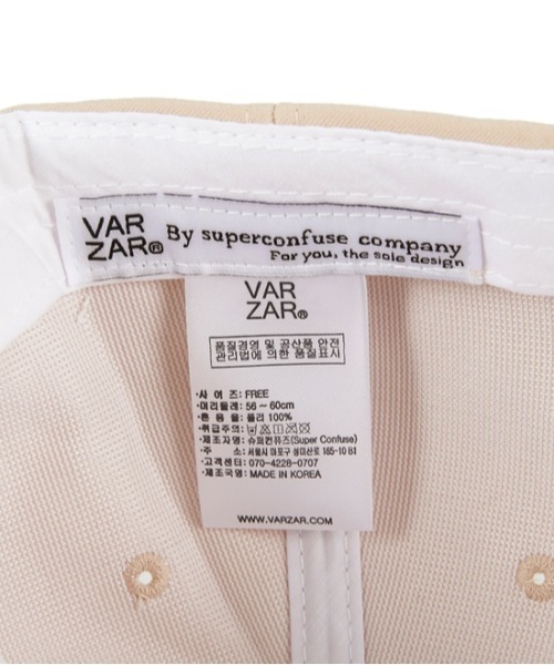 VARZAR（バザール）の「【VARZAR】GOLD STUD OVER FIT BALL CAP / バザール ゴールド スタッズ ロゴ オーバーフィット ベースボール キャップ（キャップ・レディース・ベージュ/ピンク/ブラック・FREE）」の4枚目の写真