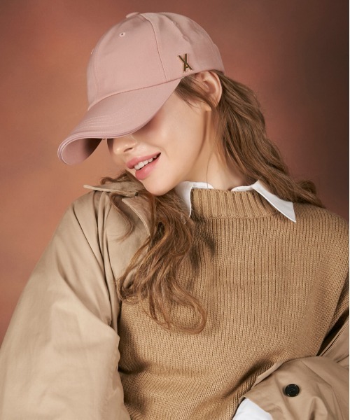 VARZAR（バザール）の「【VARZAR】GOLD STUD OVER FIT BALL CAP / バザール ゴールド スタッズ ロゴ オーバーフィット ベースボール キャップ（キャップ・レディース・ベージュ/ピンク/ブラック・FREE）」の14枚目の写真