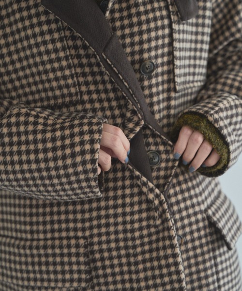 audrey and john wad（オードリーアンドジョンワッド）の「【Audrey and John Wad】ダブルフェイスステンカラーロングコート（ステンカラーコート・レディース・ブラウン/ライトグレー・M/S）」の21枚目の写真