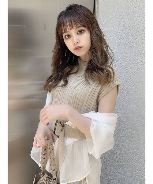 dazzlin（ダズリン）の「グロスシャドーシアーシャツ（シャツ/ブラウス・レディース・パープル/グレー/オフホワイト・FREE）」の2枚目の写真