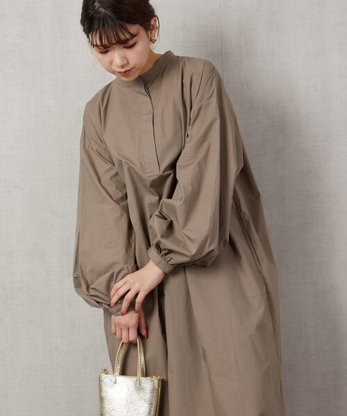 FREAK'S STORE（フリークスストア）の「【WEB限定】ボリュームシャツバルーンスリーブワンピース（シャツワンピース・レディース・ベージュ/グリーン/ホワイト/ブルー/ブラック/マジェンタ・MEDIUM/SMALL）」の21枚目の写真