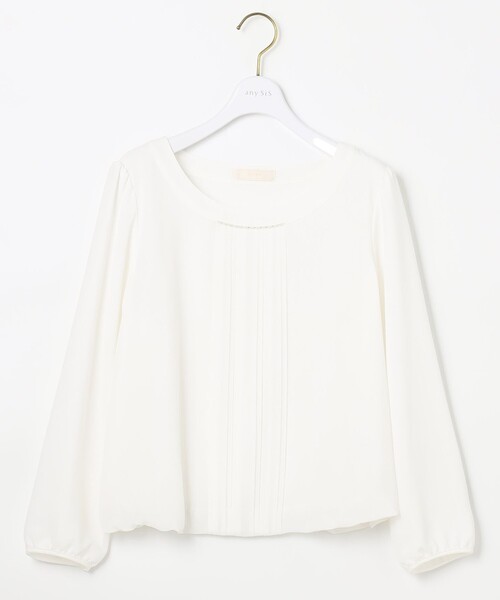 ANY SIS（エニィスィス）の「【洗える】フロントプリーツシフォン ブラウス（Tシャツ/カットソー・レディース・ホワイト系・1/2/3）」の8枚目の写真