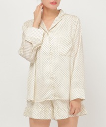 ikka（イッカ）の「ドット柄長袖シャツ（ルームウェア/パジャマ）」