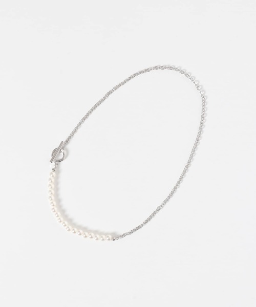 SENSE OF PLACE by URBAN RESEARCH（センスオブプレイスバイアーバンリサーチ）の「パールチェーンネックレス（ネックレス・メンズ・シルバー・ONE）」の2枚目の写真