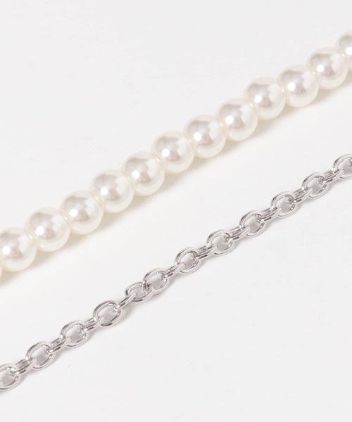 SENSE OF PLACE by URBAN RESEARCH（センスオブプレイスバイアーバンリサーチ）の「パールチェーンネックレス（ネックレス・メンズ・シルバー・ONE）」の5枚目の写真