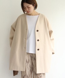 notch. | ノーカラーミドルコート(ノーカラーコート)