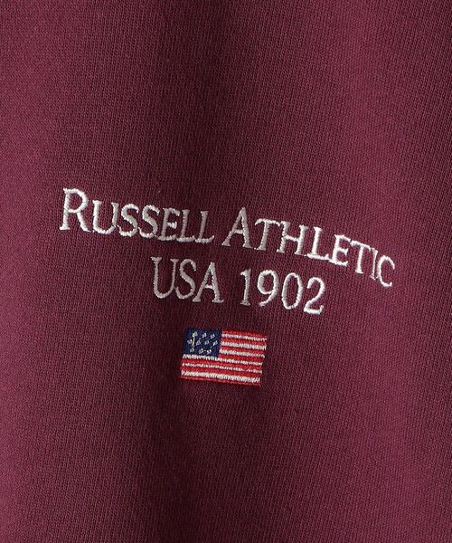 Russell Athletic（ラッセルアスレティック）の「【WEB限定/SHIPS別注】RUSSELL ATHLETIC: ビッグシルエット アメリカンフラッグ ロゴ エンブロイダリー スウェット (トレーナー)（スウェット・メンズ・パープル/ネイビー/グレー・SMALL/MEDIUM/LARGE/X-LARGE）」の20枚目の写真