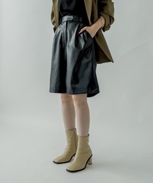 mystic | フェイクレザーハーフパンツ(その他パンツ)