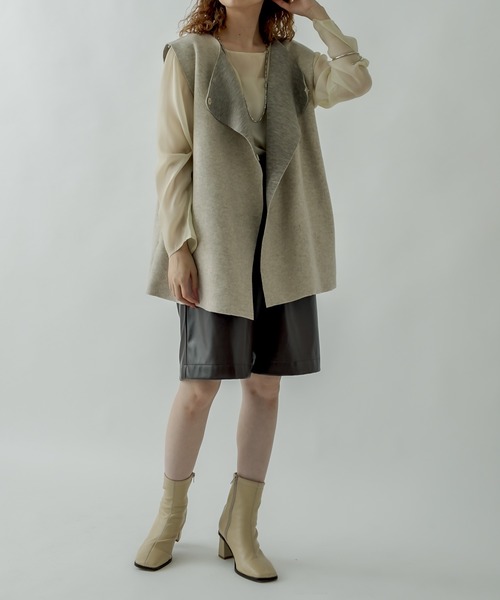 mystic（ミスティック）の「フェイクレザーハーフパンツ（その他パンツ・レディース・ブラック/ダークブラウン・FREE）」の18枚目の写真