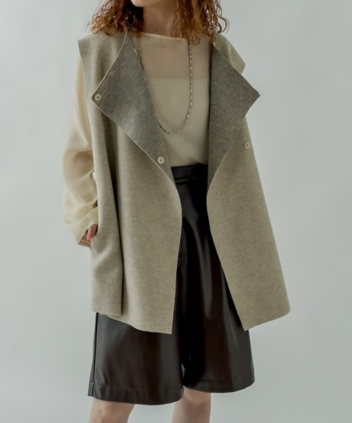 mystic（ミスティック）の「フェイクレザーハーフパンツ（その他パンツ・レディース・ブラック/ダークブラウン・FREE）」の14枚目の写真