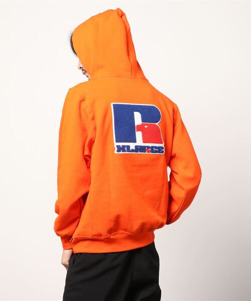 XLARGE（エクストララージ）の「XLARGE × RUSSELL PULLOVER HOODED SWEAT（パーカー・メンズ・ホワイト/ブラック/オレンジ/ブルー/アッシュ・S/M/L/XL）」の19枚目の写真