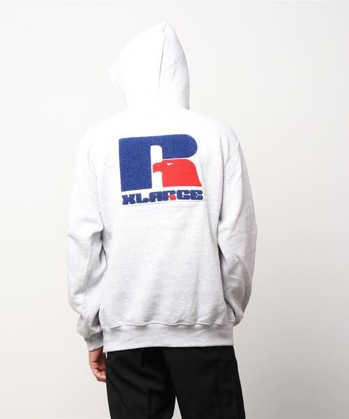 XLARGE（エクストララージ）の「XLARGE × RUSSELL PULLOVER HOODED SWEAT（パーカー・メンズ・ホワイト/ブラック/オレンジ/ブルー/アッシュ・S/M/L/XL）」の10枚目の写真