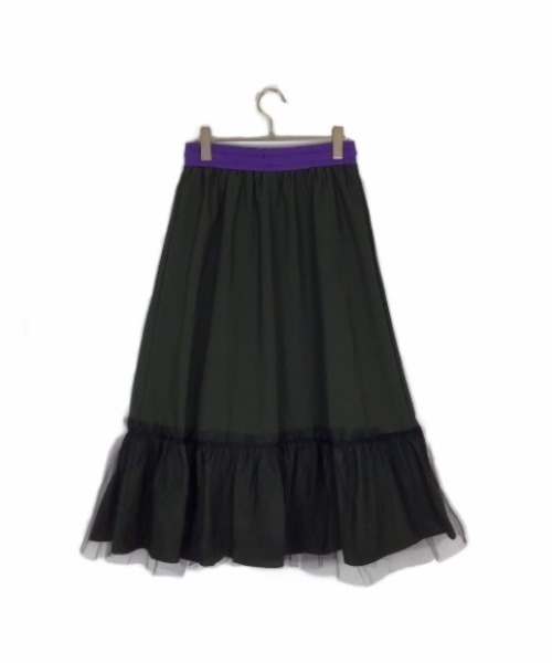 DOLLUPOOPS（ドールアップウップス）の「ヘムチュール配色インベルスカート（スカート・レディース・ブラック/カーキ/ネイビー・38）」の19枚目の写真