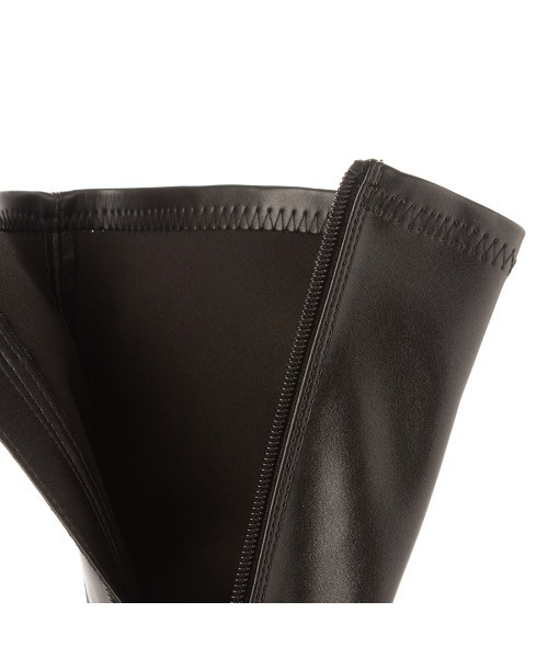 Mafmof（マフモフ）の「Mafmof(マフモフ) ボリュームソールスクエアトゥストレッチロングブーツ（ブーツ・レディース・ブラック/ブラック系その他・M/L/S/LL）」の9枚目の写真