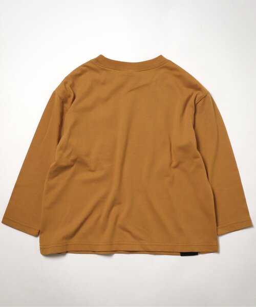 BREEZE by saori（ブリーズバイサオリ）の「WEB限定 ポケット切替ロンT 【BREEZE by saori】（Tシャツ/カットソー・キッズ・ダークグリーン/オフホワイト/キャメル・140/150/100/110/90/120/130）」の6枚目の写真