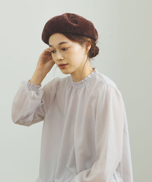 BEAMS HEART(ビームスハート)の「BEAMS HEART / モール糸 ベレー帽(ハンチング/ベレー帽・レディース・ブラック/ダークブラウン/ベージュ/ワイン/イエロー系その他5・ONE SIZE)」の1枚目の写真