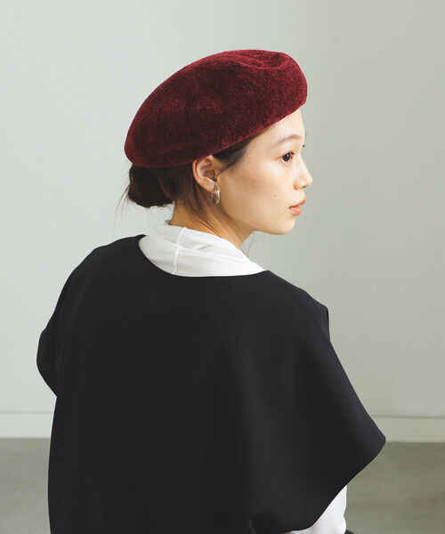BEAMS HEART(ビームスハート)の「BEAMS HEART / モール糸 ベレー帽(ハンチング/ベレー帽・レディース・ブラック/ダークブラウン/ベージュ/ワイン/イエロー系その他5・ONE SIZE)」の5枚目の写真