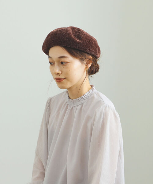 BEAMS HEART(ビームスハート)の「BEAMS HEART / モール糸 ベレー帽(ハンチング/ベレー帽・レディース・ブラック/ダークブラウン/ベージュ/ワイン/イエロー系その他5・ONE SIZE)」の6枚目の写真