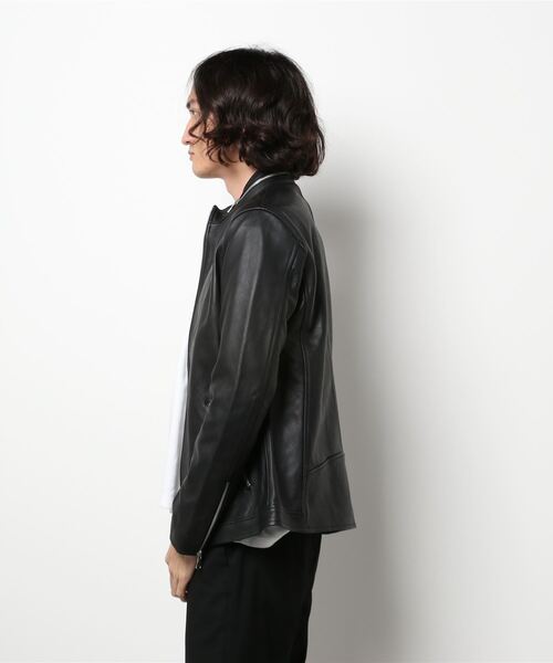 semantic design（セマンティックデザイン）の「セマンティックデザイン/semantic design スタンドシープレザー シングルライダース（ライダースジャケット・メンズ・ブラック・X-LARGE/LARGE/MEDIUM）」の3枚目の写真