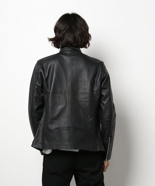semantic design（セマンティックデザイン）の「セマンティックデザイン/semantic design スタンドシープレザー シングルライダース（ライダースジャケット・メンズ・ブラック・X-LARGE/LARGE/MEDIUM）」の4枚目の写真