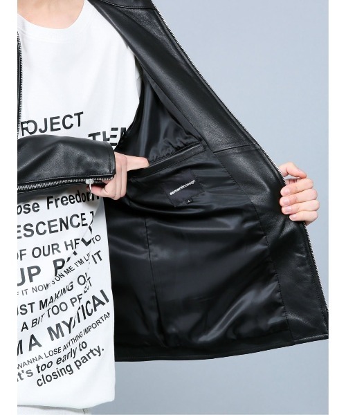 semantic design（セマンティックデザイン）の「セマンティックデザイン/semantic design スタンドシープレザー シングルライダース（ライダースジャケット・メンズ・ブラック・X-LARGE/LARGE/MEDIUM）」の7枚目の写真