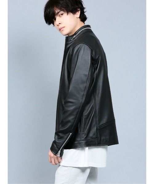 semantic design（セマンティックデザイン）の「セマンティックデザイン/semantic design スタンドシープレザー シングルライダース（ライダースジャケット・メンズ・ブラック・X-LARGE/LARGE/MEDIUM）」の10枚目の写真