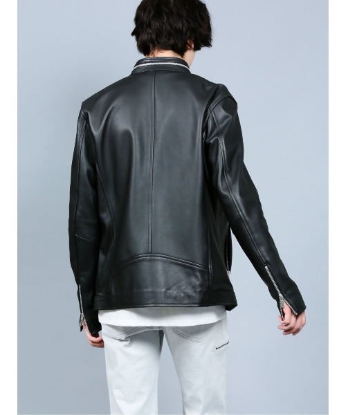 semantic design（セマンティックデザイン）の「セマンティックデザイン/semantic design スタンドシープレザー シングルライダース（ライダースジャケット・メンズ・ブラック・X-LARGE/LARGE/MEDIUM）」の11枚目の写真